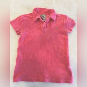 Lilly Pulitzer PINK Terry Cloth Polo size Small